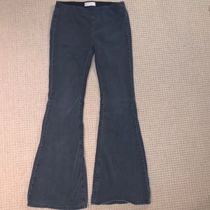 Dark Grey/Black Free People Flared Jeans